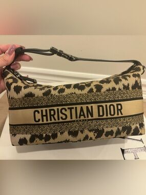 Christian Dior Nomad Pouch Medium in Cheetah Print